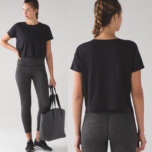 lululemon | Cates Crop Tee Black